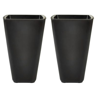 Black Square Outdoor Planter Large Plastic Pots 1 400x400