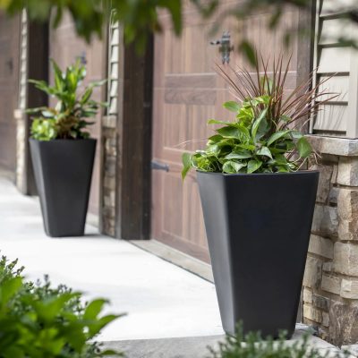 Black Square Outdoor Planter Large Plastic Pots 3 400x400