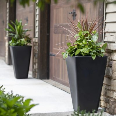 Black Square Outdoor Planter Large Plastic Pots 4 400x400