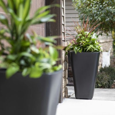 Black Square Outdoor Planter Large Plastic Pots 5 400x400