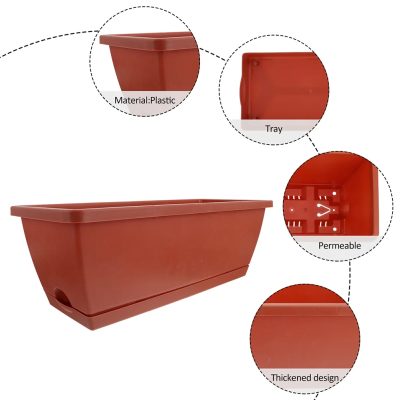Rectangular Outdoors Flowerpot Office Large Plastic Pots 3 400x400