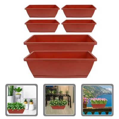 Rectangular Outdoors Flowerpot Office Large Plastic Pots 4 400x400