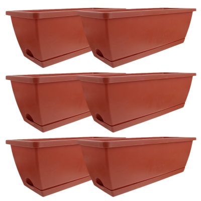 Rectangular Outdoors Flowerpot Office Large Plastic Pots 6 400x400