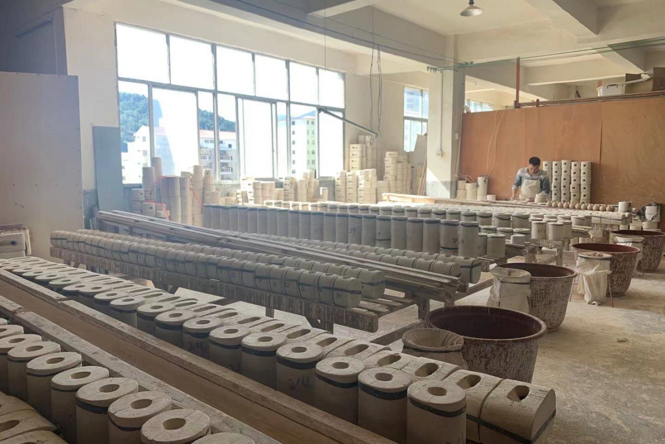 Ceramic Planter Mold Preparation and Drying Area