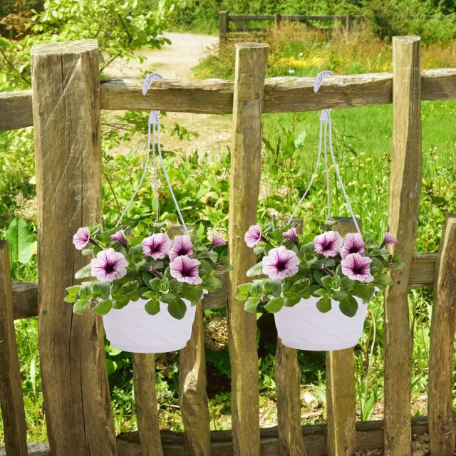 Plastic hanging baskets (2)