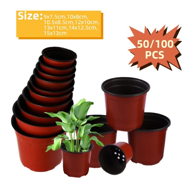 Plastic nursery pots (3) Plastic nursery pots (3)