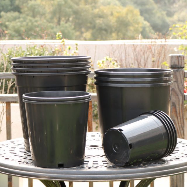 Plastic nursery pots (5) Plastic nursery pots (5)